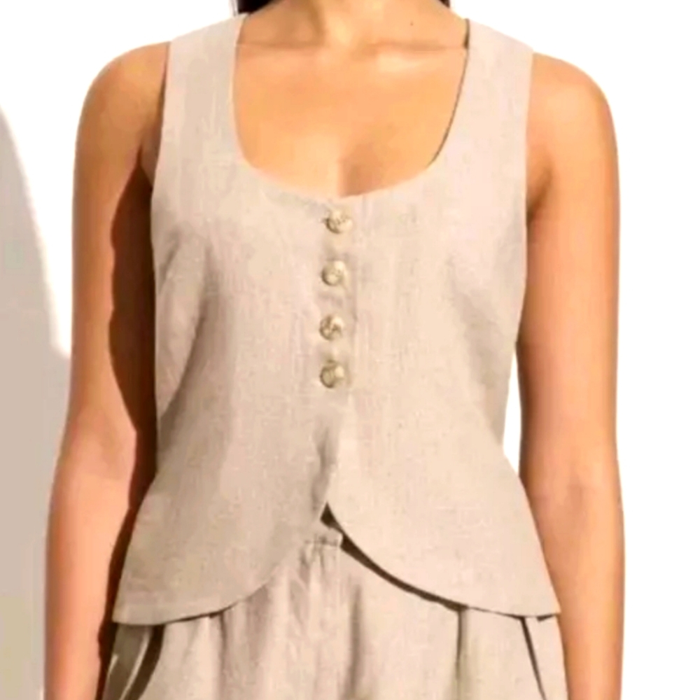 FAITHFULL the BRAND Linen Vest Stanze New with tags
